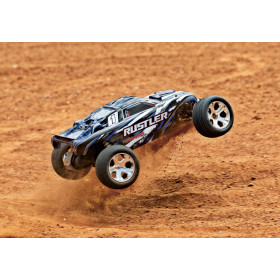 Radiostyrd bil Rustler 2WD 1/10 RTR TQ Blå - Med Batteri/Laddare-TRAXXAS-37054-1BLUEX