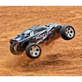 Radiostyrd bil Rustler 2WD 1/10 RTR TQ Blå - Utan Batt/Laddare-TRAXXAS-37054-4BLUE