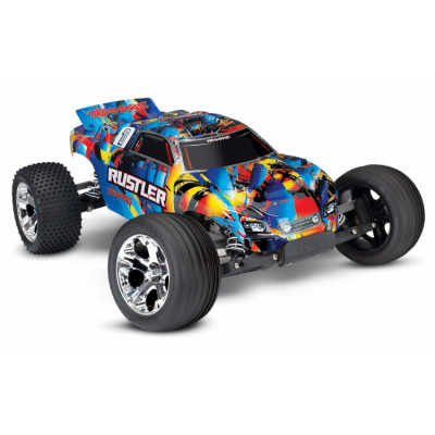 TRAXXAS - Rustler 2WD 1/10 RTR TQ Rock'n'Roll - Utan Batt/Laddare* UTG - TRAXXAS