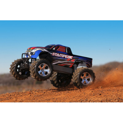 Radiostyrd bil Stampede 4x4 1/10 RTR TQ Blå - Med Batt/Laddare-TRAXXAS-67054-1BLUE