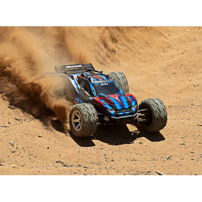 Radiostyrd bil Rustler 4x4 VXL 1/10 RTR TQi TSM Blå utan batt/laddare-TRAXXAS-67076-4-BLUE
