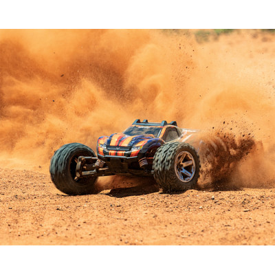 Radiostyrd bil Rustler 4x4 VXL 1/10 RTR TQi TSM Orange utan batt/laddare-TRAXXAS-67076-4-ORNG
