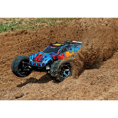Radiostyrd bil Rustler 4x4 VXL 1/10 RTR TQi TSM Röd utan batteri/laddare-TRAXXAS-67076-4RED