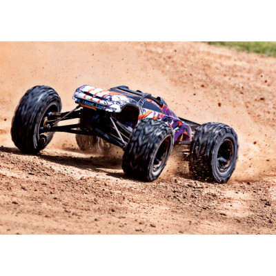 Radiostyrd bil E-REVO Brushless 4WD TQi TSM utan Batt & Ladd Lila-TRAXXAS-86086-4-PRPL