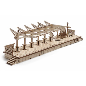 Ugears Tågstation till Ångloket U-460 UGEARS Models - Ugears Railway Platform - UGEARS Models