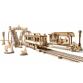 Ugears Spårvagn med räls och tillbehör UGEARS Models - Ugears Tram Line - UGEARS Models