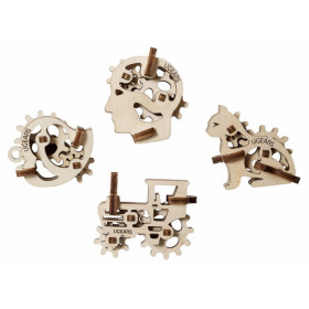 Ugears Tribiks 4 st små U-fidgets UGEARS Models - Ugears U-Fidget Tribiks - UGEARS Models