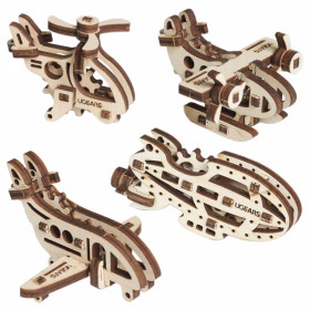 Ugears Flygfarkoster 4 st små U-fidgets UGEARS Models - Ugears U-Fidget Aircrafts - UGEARS Models