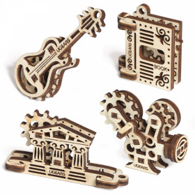 Ugears Konstnärliga 4 st små U-fidgets UGEARS Models - Ugears U-Fidget Creation - UGEARS Models