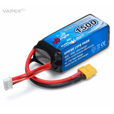 VAPEX - Li-Po Batteri 4S 14,8V 1500mAh 80C XT60-Kontakt - VAPEX