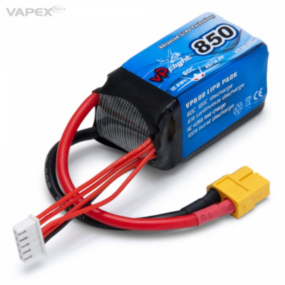 VAPEX - Li-Po Batteri 4S 14,8V  850mAh 60C XT60-Kontakt - VAPEX