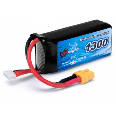 VAPEX - Li-Po Batteri 4S 14,8V 1300mAh 80C XT60-kontakt - VAPEX