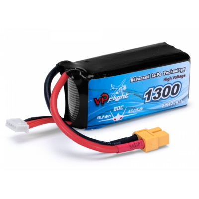VAPEX - Li-Po Batteri 4S 15,2V(HV) 1300mAh 80C XT60-kontakt - VAPEX