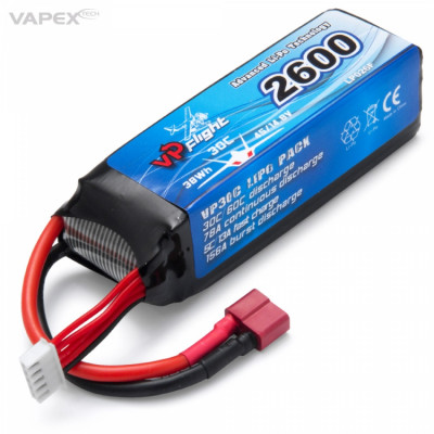 VAPEX - Li-Po Batteri 4S 14,8V 2600mAh 30C T-Kontakt - VAPEX