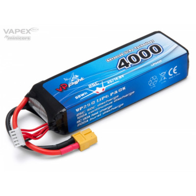 VAPEX - Li-Po Batteri 4S 14,8V 4000mAh 25C XT60-Kontakt - VAPEX