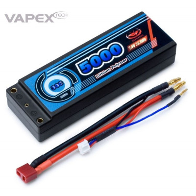 VAPEX - Li-Po Batteri 2S 7,4V 5000mAh 30C Hard T-kontakt - VAPEX