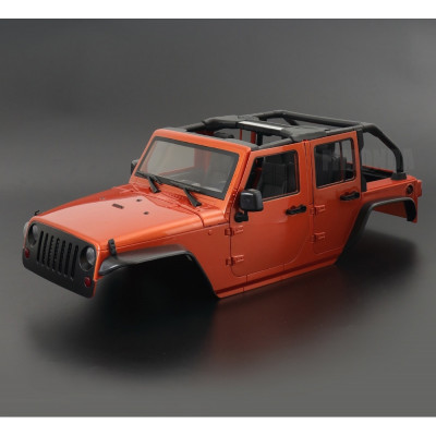 Kaross Kit 1:10 RC Crawler Scale JEEP Wrangler Rubicon Cab 313mm - Orange