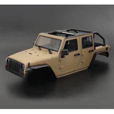 Kaross Kit 1:10 RC Crawler Scale JEEP Wrangler Rubicon Cab 313mm - Öken Gul