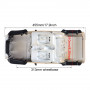 Kaross Kit 1:10 RC Crawler Scale JEEP Wrangler Rubicon Hard Top 313mm - Mörk Grön