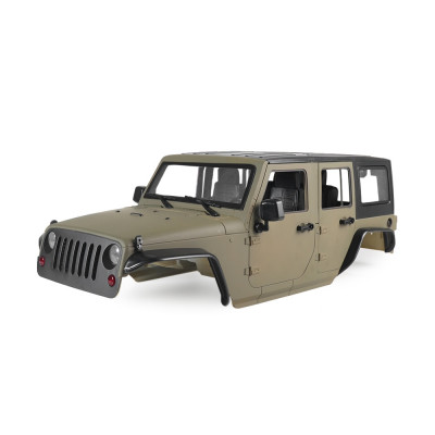 Kaross Kit 1:10 RC Crawler Scale JEEP Wrangler Rubicon Hard Top 313mm - Mörk Grön