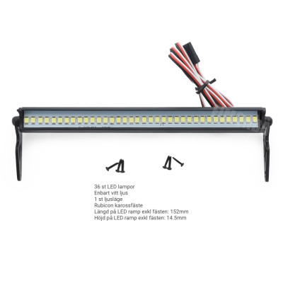 LED ramp Rubicon med 36 LED-lampor och 1 ljusläge - RC Crawler Scale - 152mm