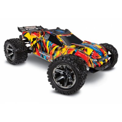 Radiostyrd bil Rustler 4x4 VXL 1/10 RTR TQi TSM Solar Flare utan batt/laddare