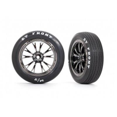 Däck & Fälg Fram Svart Krom (2)  Drag Slash