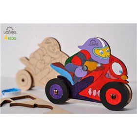 Ugears Motorcyklist målarmodell - 4Kids Ugears Motorcyklist - 4Kids