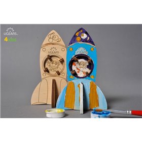 Ugears Raket målarmodell - 4Kids Ugears Raket - 4Kids
