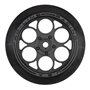 Showtime Front Runner 2.2"/2.7" Black Front Drag Racing 12mm Hex Wheels (2) för No Prep Drag Racing