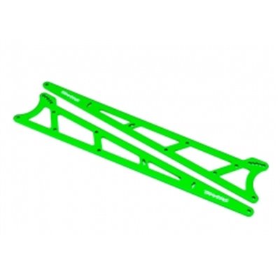 Sidoplattor för Wheelie Bar i Aluminium färg Grön till Drag Slash