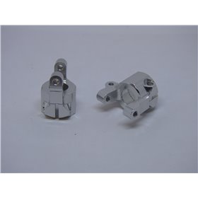 C-hub - Fäste för styrspindel i aluminium till Axial SCX10 II 2st/pkt - Silver
