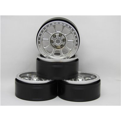 1.9" beadlock fälgar i eloxerad aluminium till RC Crawler Scale 4st - Brule - Silver