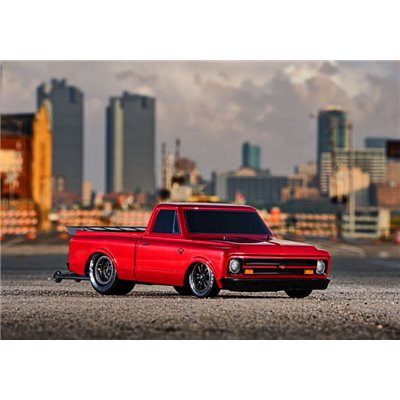 Radiostyrd bil Drag Slash C10 Chevy On Road Röd 1:10 ARTR