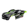 Kaross Traxxas Sledge 6S Komplett med Fästen - Grön