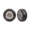 Däck & Fälg Alias Ribbed Medium Svart Krom 2.2" 2WD Fram 2 st