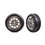 Däck & Fälg Alias Ribbed Medium Svart Krom 2.2" 2WD Fram 2 st
