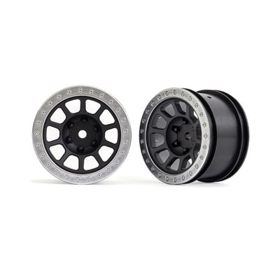 Fälg Grå med Kromad Ring 2.2" 2WD Bak 2 st
