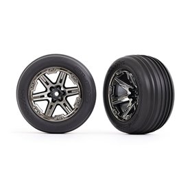 Däck & Fälg Ribbed RXT Svart Krom 2.8" Fram 2 st