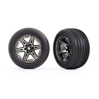 Däck & Fälg Ribbed RXT Svart Krom 2.8" Fram 2 st