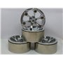 1.9" beadlock fälgar i eloxerad aluminium - RC Crawler Scale - Cool - Silver 4st