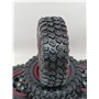 Däck & Fälg SCX24 1/24 Axial bra mönster & Grepp - Foam - Röd 4 st