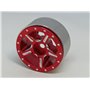 Beadlock Fälg SCX24 1/24 Axial Aluminium - Polstjärna - Röd - 4 st