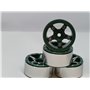 Beadlock Fälg SCX24 1/24 Axial Aluminium - Polstjärna - Grön - 4 st