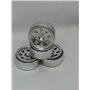 Beadlock Fälg Axial SCX24 8-hål Aluminium - Blom - Silver - 4 st