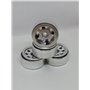 Beadlock Fälg Axial SCX24 8-hål Aluminium - Blom - Silver - 4 st