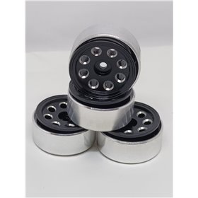 Beadlock Fälg Axial SCX24 8-hål Aluminium - Blom - Svart - 4 st