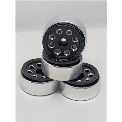 Beadlock Fälg Axial SCX24 8-hål Aluminium - Blom - Svart - 4 st