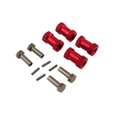 Hex Adapter Universal 12x20mm M8x24,5mm - Röd - 4 st