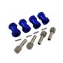 Hex Adapter Universal 12x20mm M8x24,5mm - Blå - 4 st